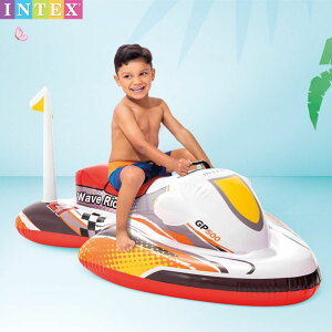 泳池玩具 兒童充氣摩托艇游泳圈水上飛艇坐騎戲水拍照浮排把手安全浮椅坐圈