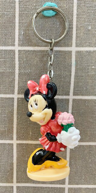 【震撼精品百貨】Micky Mouse 米奇/米妮 造型鑰匙圈 米妮拿花#01001 震撼日式精品百貨