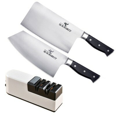 【金門金永利】電木剁刀(18cm)+切刀(18cm)+電動磨刀器