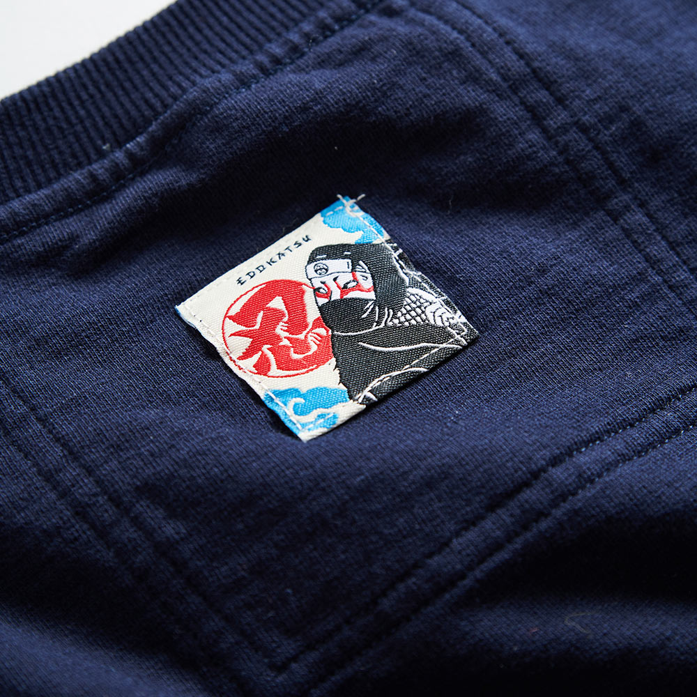 EDOKATSU江戶勝 女款 忍者系列 注連繩LOGO印花短袖T恤 (丈青色) 3