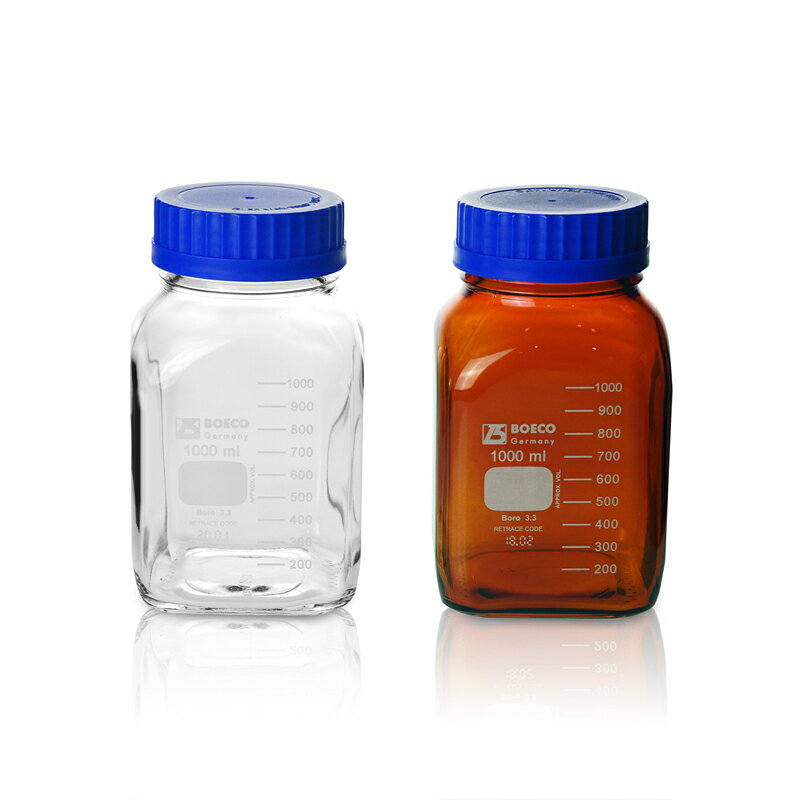 《BOECO》方型血清瓶 GL80 Bottle, Media, Screw Cap, GL80 PP Cap Square
