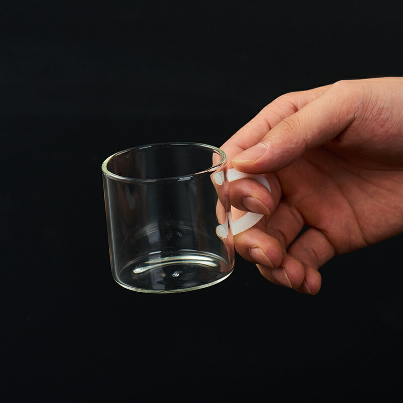 玻璃小茶杯耐熱家用功夫茶具套裝透明單個主人杯子加厚帶把6只裝 2