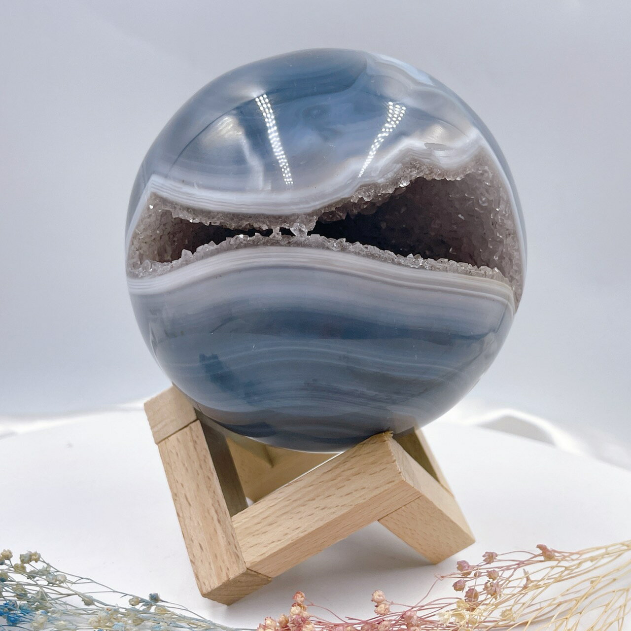 精選大能量全抛全美開口笑晶洞異象天然瑪瑙水晶洞擺件笑口常開