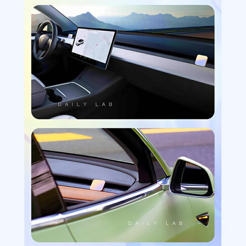 Daily Lab 特斯拉Tesla車用流光玻璃系列車載香氛盒DLCX5010含香氛膠囊(套裝組)【APP享6%回饋】 3