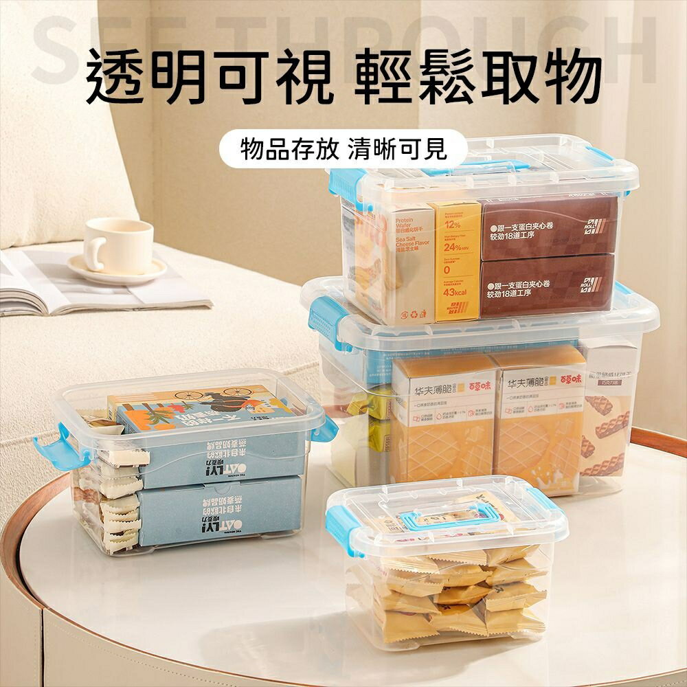 💥 透明整理箱 💥 手提收納箱 收納箱 尺寸齊全 可堆疊 置物盒 透明收納盒 收納盒 塑膠盒 透明收納箱 居家收納 2