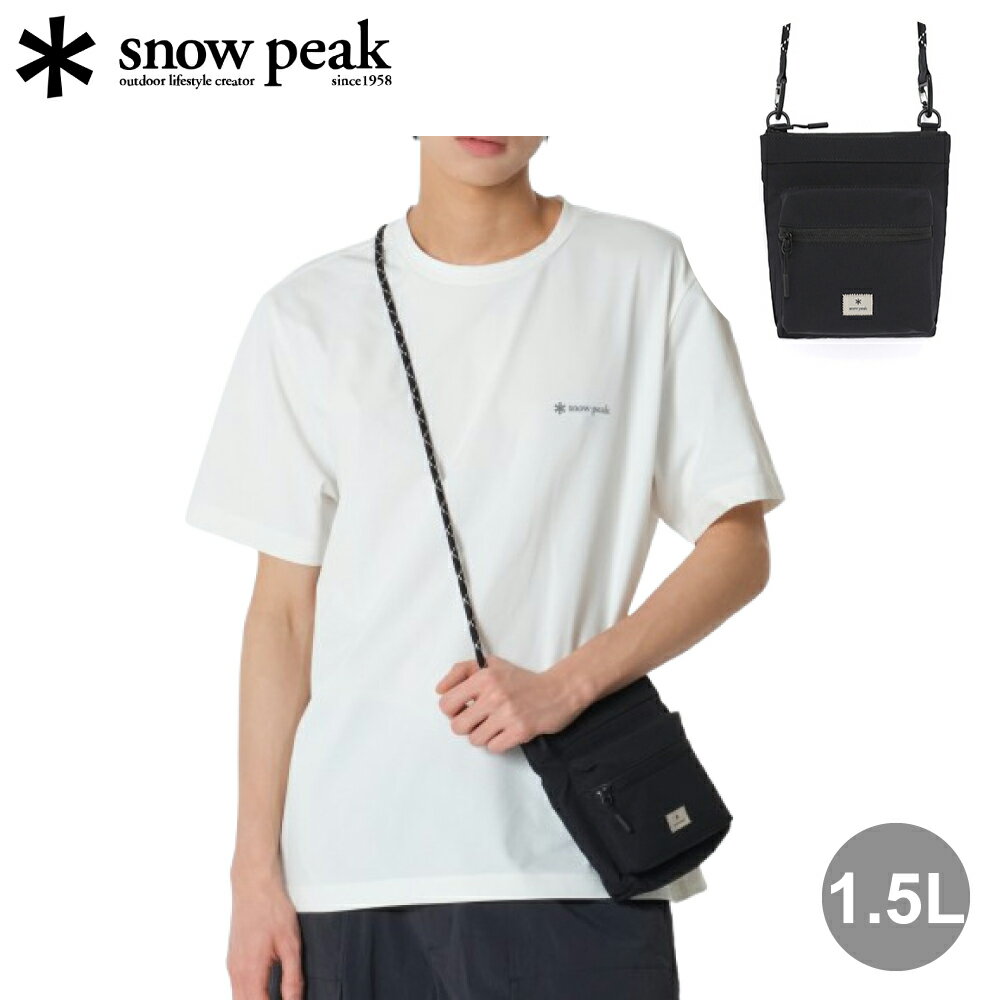 【Snow Peak 韓系日本Cample 迷你斜掛小包 1.5L《黑色》】SKS26ZUCSB18/側背包/單肩包
