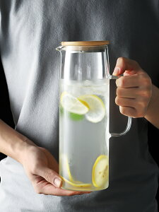 家用大容量冷水壺耐熱高溫玻璃泡茶壺瓶涼白開水杯套裝涼水壺扎壺