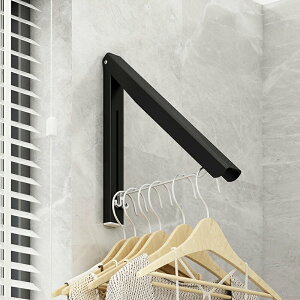 折疊晾衣架曬桿神器免打孔壁掛式小型家用陽臺室內浴室衛生間