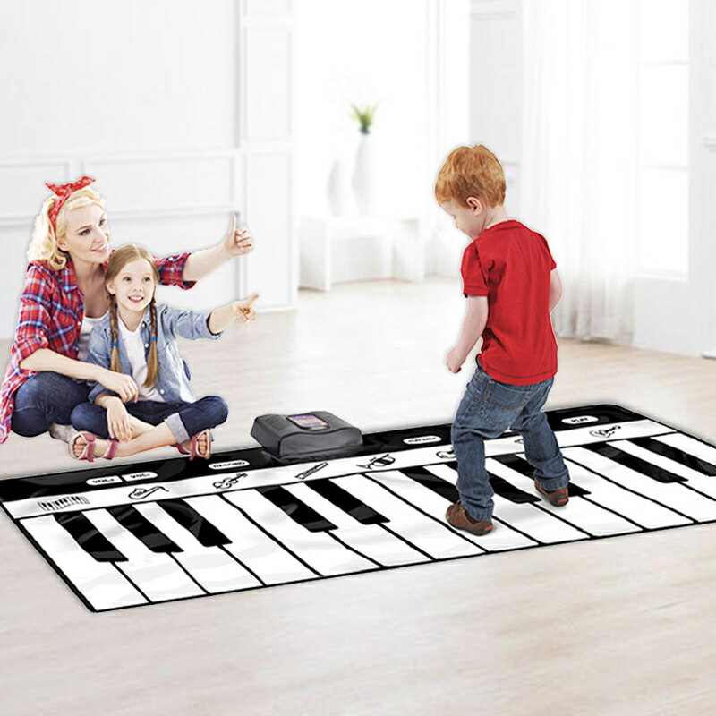 電子琴 鋼琴 兒童玩具琴 樂器 兒童腳踏電子琴跳舞腳踩鋼琴毯男孩女孩寶寶益智禮物樂器音樂玩具 全館免運