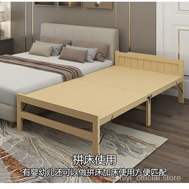 實木可折疊床 出租屋 經濟型 耐用 單人床 成人簡易傢用 硬板床 出租房床 床