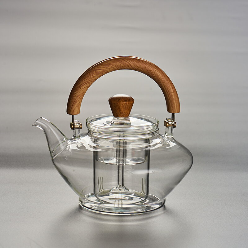 聖裔堂 蒸煮兩用大容量煮茶器磁吸式提樑壺耐高溫玻璃加厚蒸茶壺