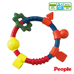 日本【People】新環狀手搖鈴咬舔玩具TB078-2018★衛立兒生活館★