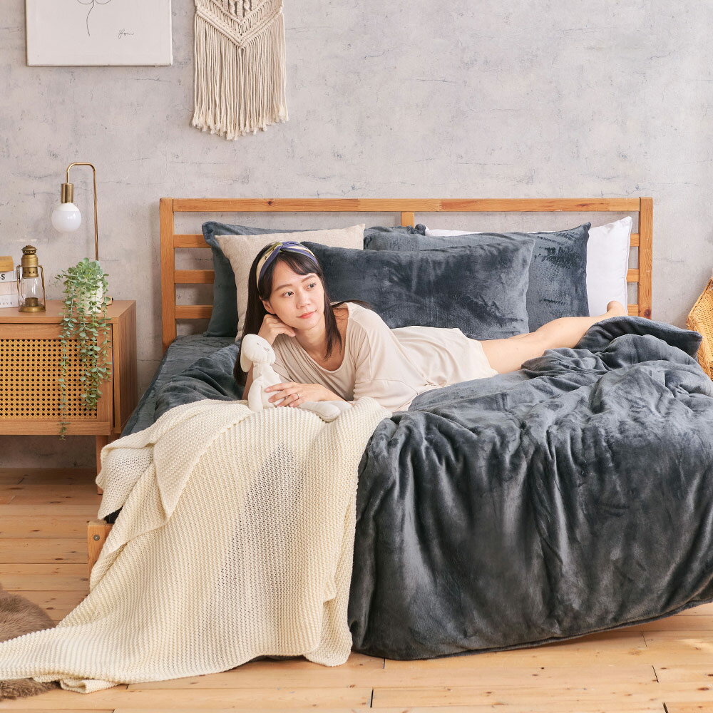 床包被套組(兩用毯被套)-單/雙/加大 / 法蘭絨 /多款任選 0