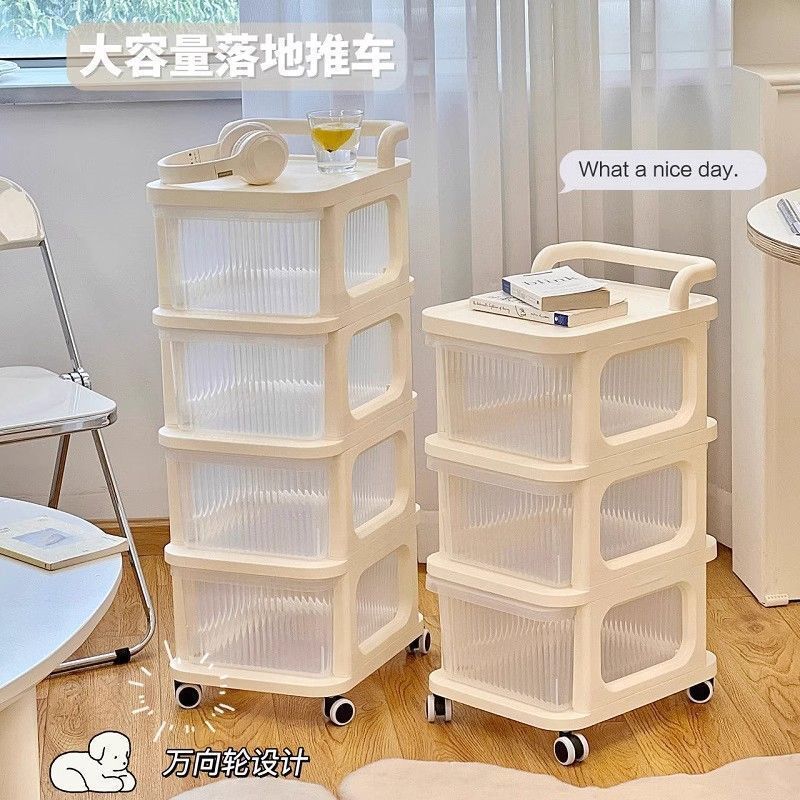 收納推車 多功能置物架推車抽屜式家用桌下零食玩具儲物櫃可移動小推車儲物 快速出貨