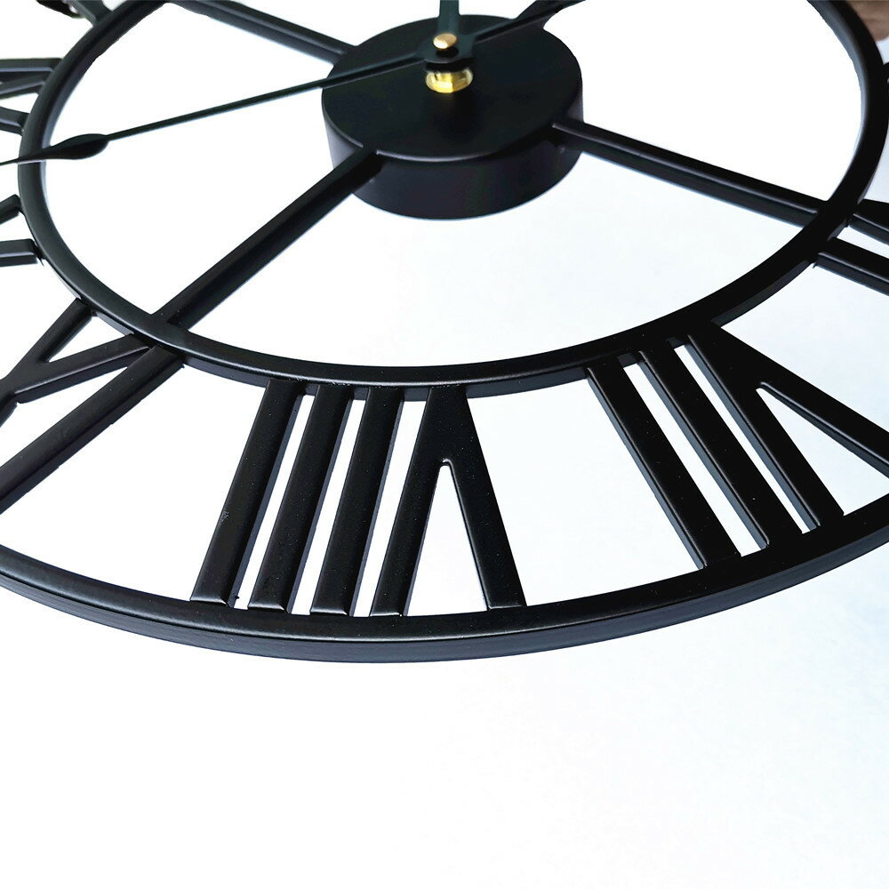 美式歐式復古 創意時鐘金屬鐵藝羅馬掛鐘 客廳裝飾壁掛鐘表