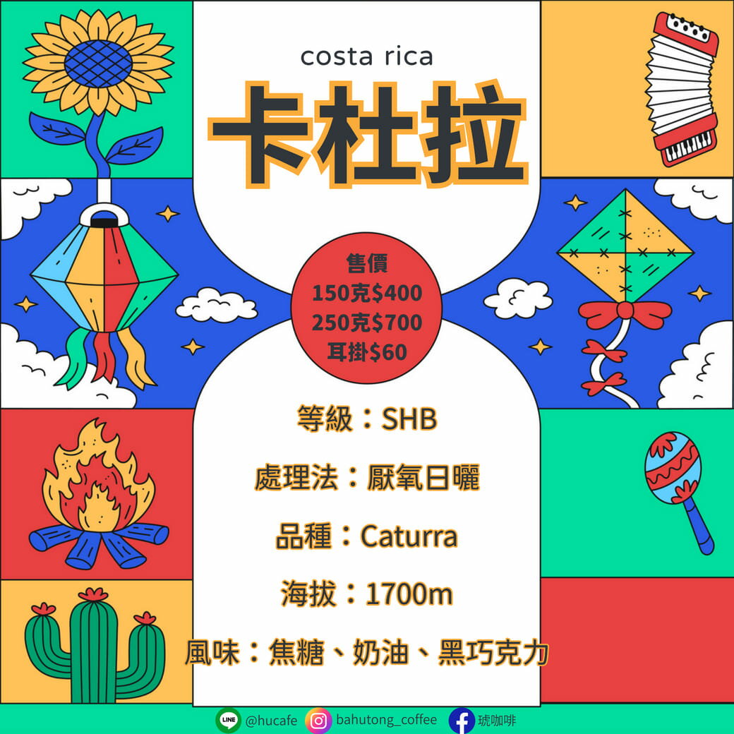 哥斯大黎加-米拉蘇莊園 卡杜拉  (150克、250克)