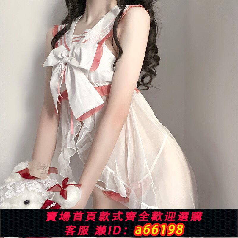【臺灣公司 可開發票】保密發貨蘿莉制服裙女一體式女僕套裝蝴蝶結角色扮演顯瘦網紗睡衣