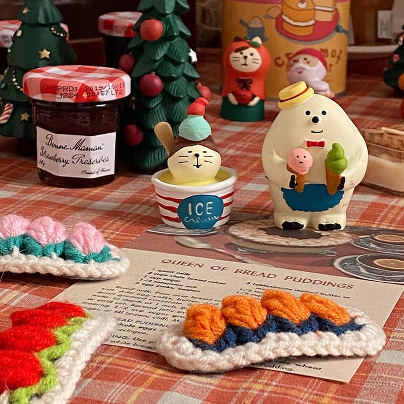 日式冰淇淋小店貓 治癒系可愛日式小擺件桌面裝飾品