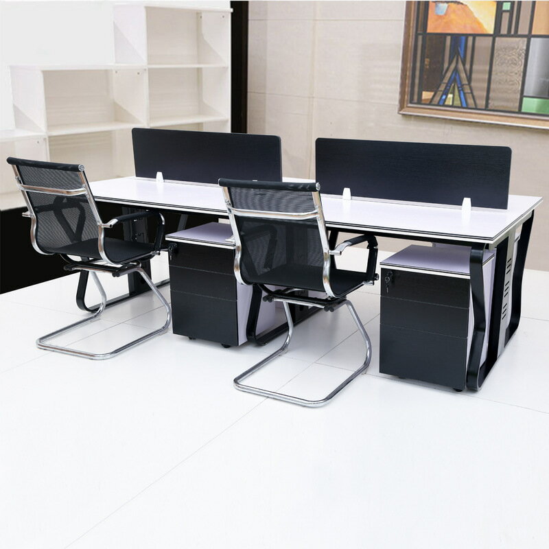 辦公桌4人位辦公具6人位員工位桌職員桌椅組合電腦桌