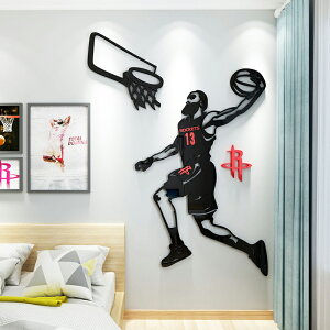 籃球明星NBA哈登海報宿舍裝飾男生寢室墻貼亞克力大學貼畫臥室科