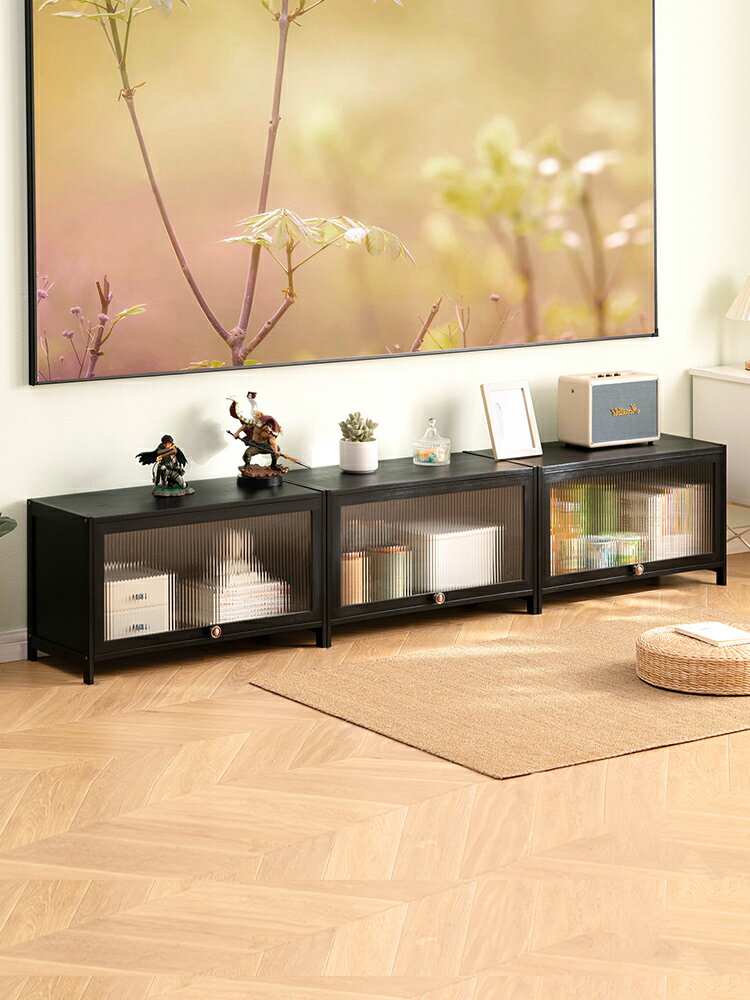 【免運】 電視柜簡約現代茶幾電視機柜組合小戶型實木客廳伸縮輕奢地柜臥室