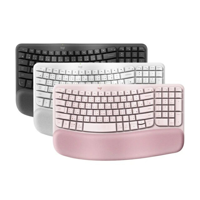 Logitech Wave Keys人體工學無線藍牙鍵盤 羅技 中文注音倉頡 內附USB接收器 臺灣公司貨