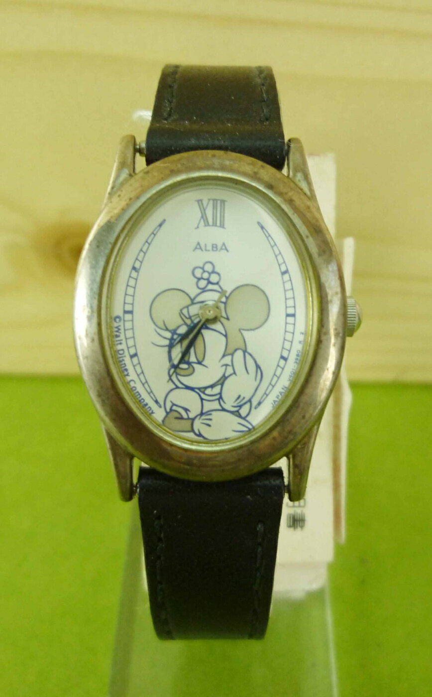 【震撼精品百貨】米奇/米妮 Micky Mouse 手錶-米妮圖案-黑色錶帶 震撼日式精品百貨