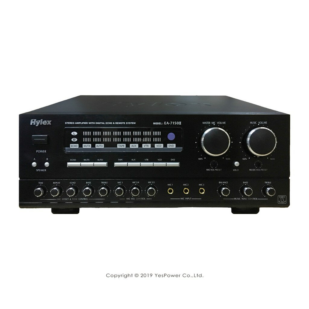 EA-7150ⅡB Hylex 數位式迴音AV混音擴大機 250W+250W/開機音量預設/附遙控功能