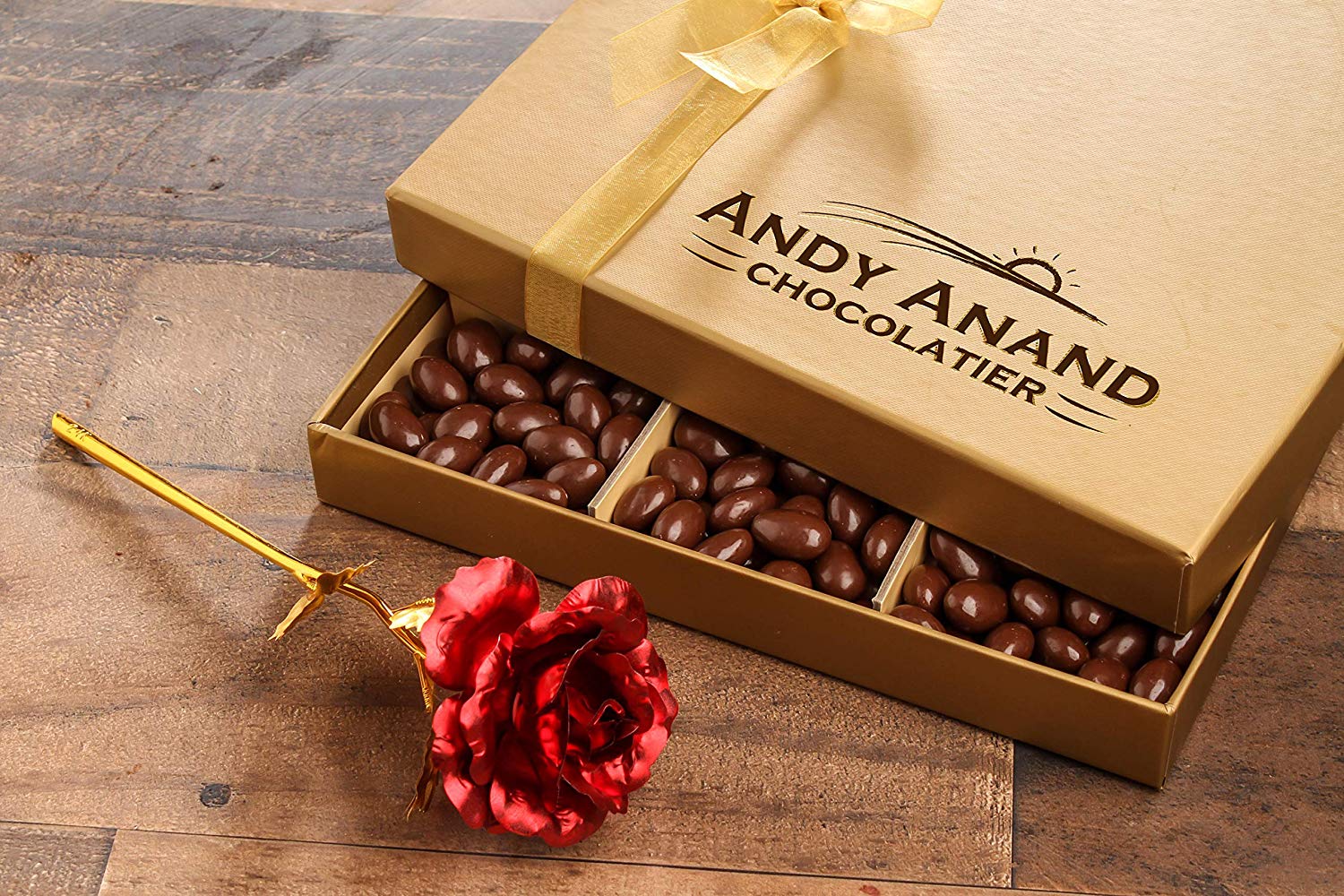 Andyanand Andy Anand S Chocolate Covered Almonds 1 Lbs Large 24k