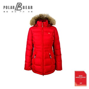 【POLAR BEAR】女WINDSTOPPER防風透氣中版羽絨衣-16D02