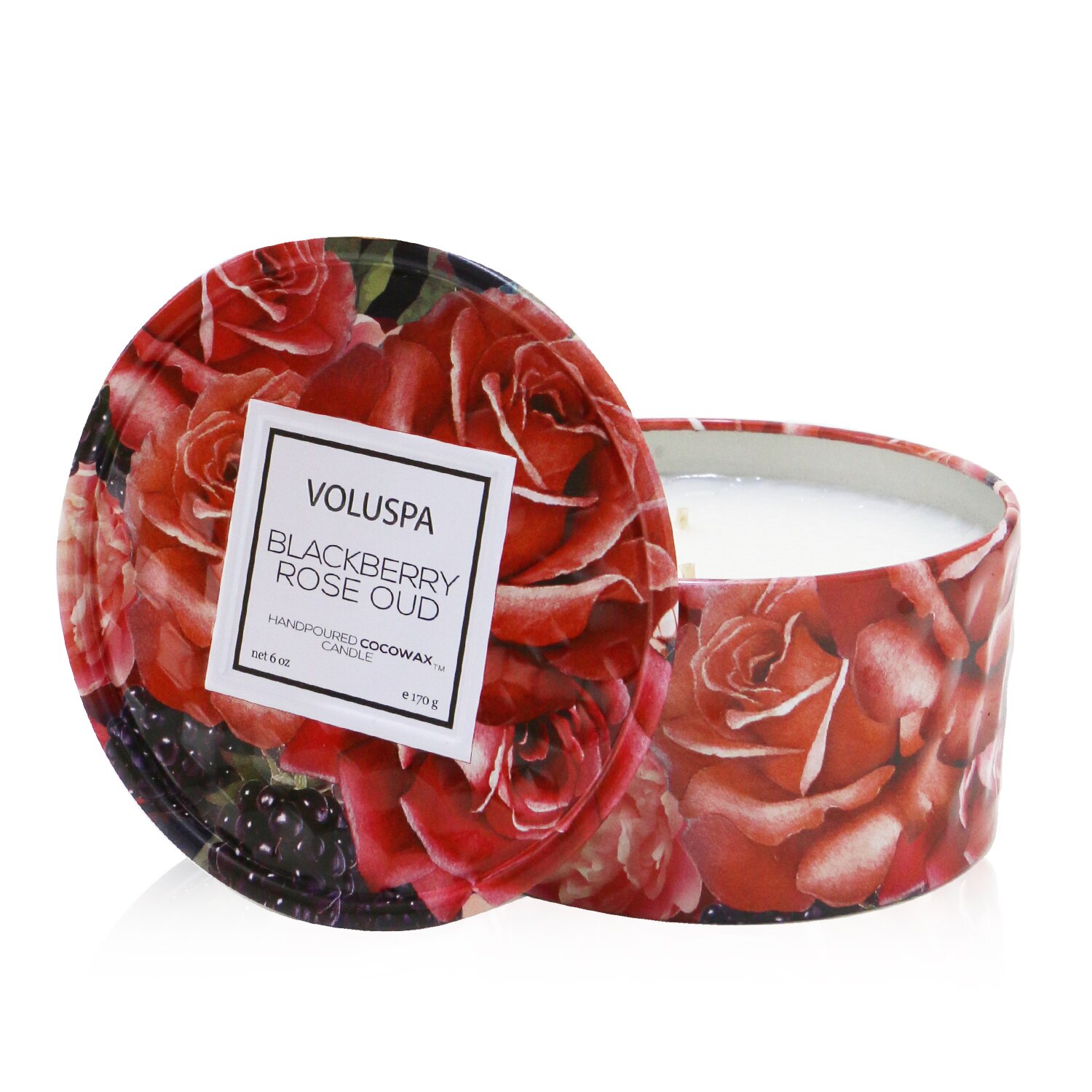 Voluspa - 兩個燈芯錫芳香蠟燭 - Blackberry Rose Oud