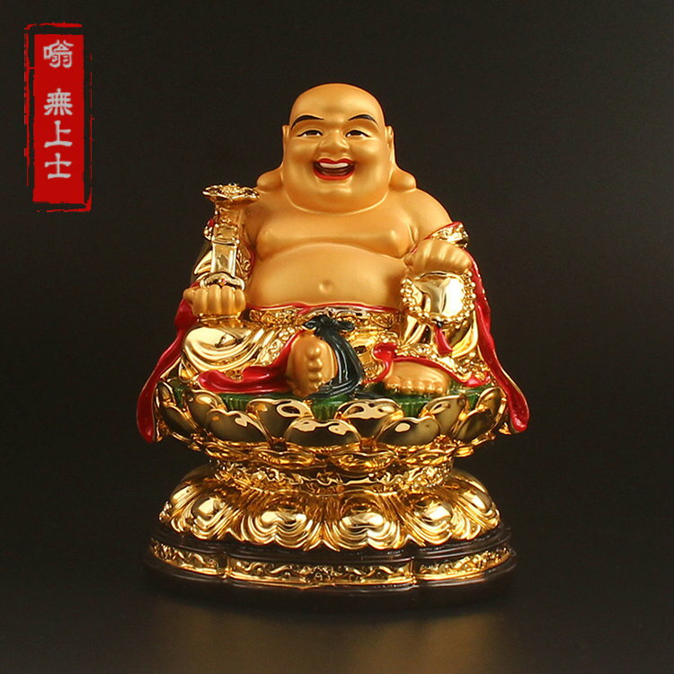 彌勒菩薩小佛像大肚笑佛如意彌勒佛布袋和尚樹脂工藝品吉祥擺件