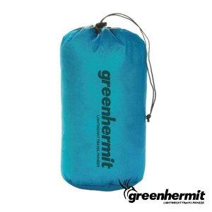 GREEN HERMIT 蜂鳥 超輕防潑水束口袋15L-瓦藍 旅行收納袋 打工度假 戶外 OD3115
