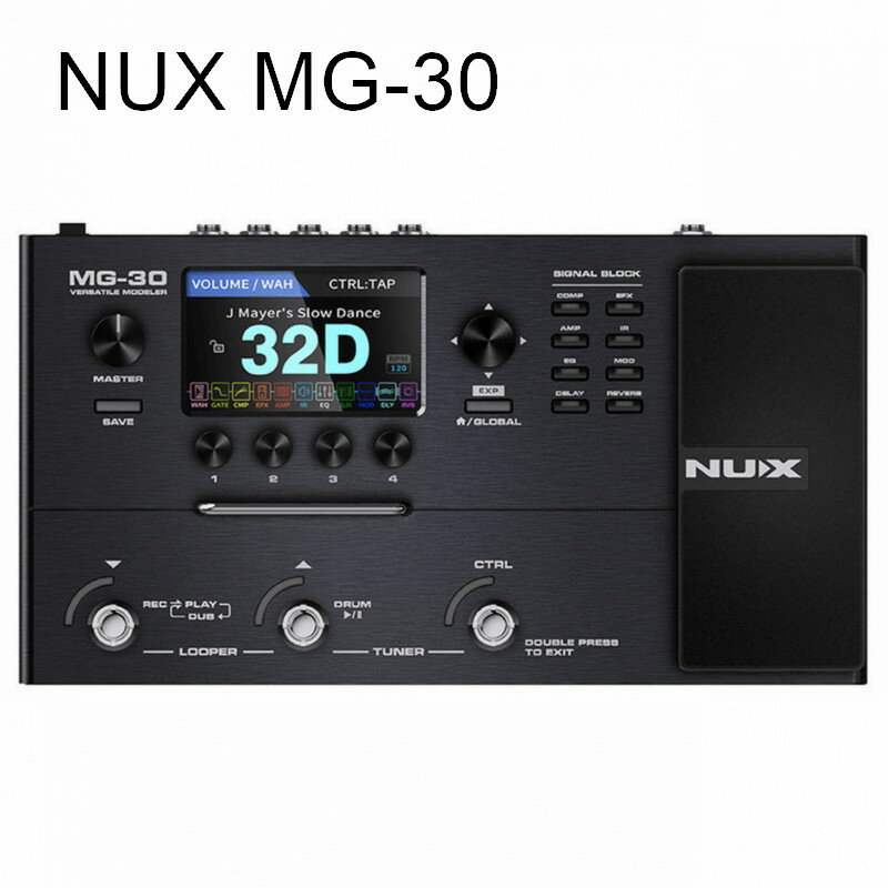 分期免運 NUX MG-30 電吉他 地板型 音箱模擬 綜合效果器 錄音介面【唐尼樂器】
