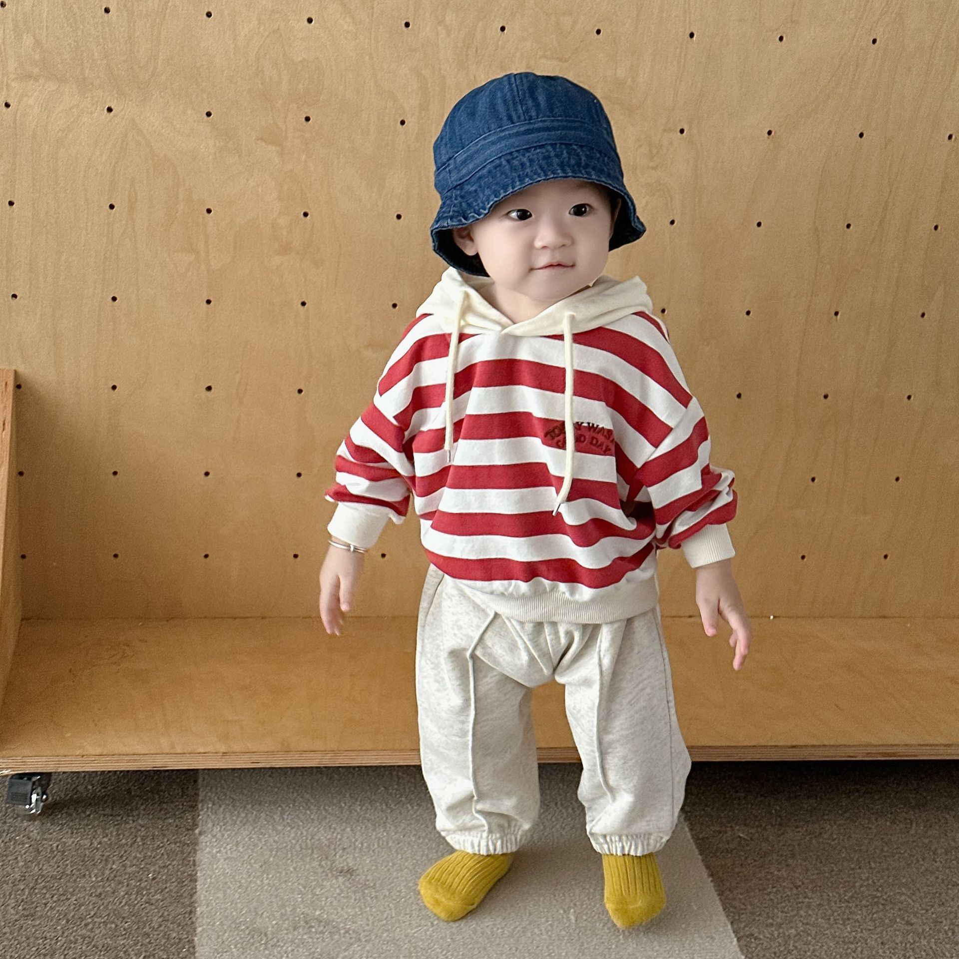 兒童連帽衛衣套裝春款韓版童裝男童春裝嬰兒春季兩件套寶寶外出服