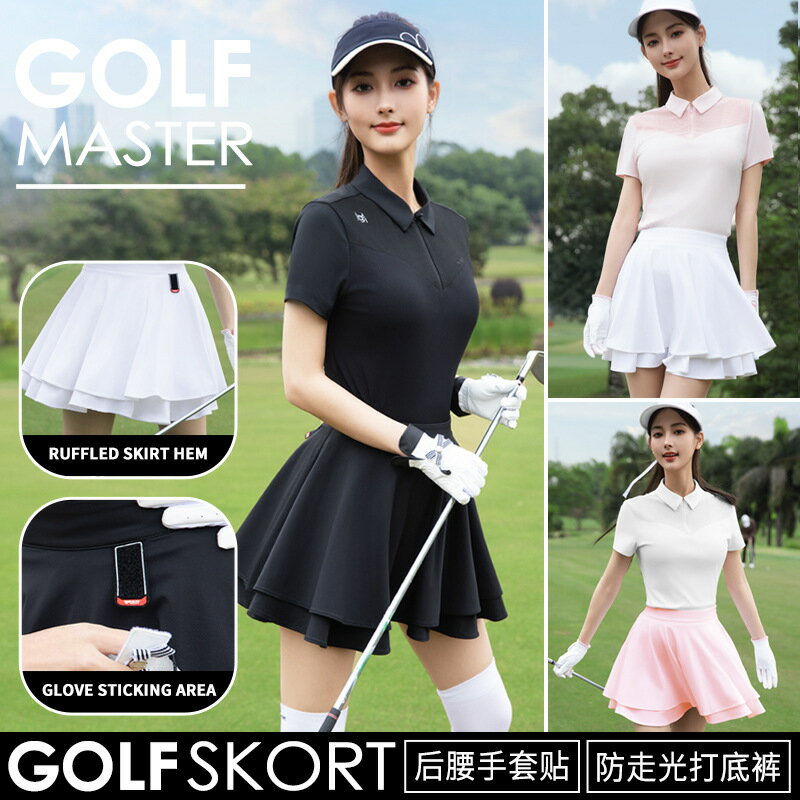 2025高爾夫女裝春夏網球女短裙衣服半身裙女士裙子內搭褲女裙