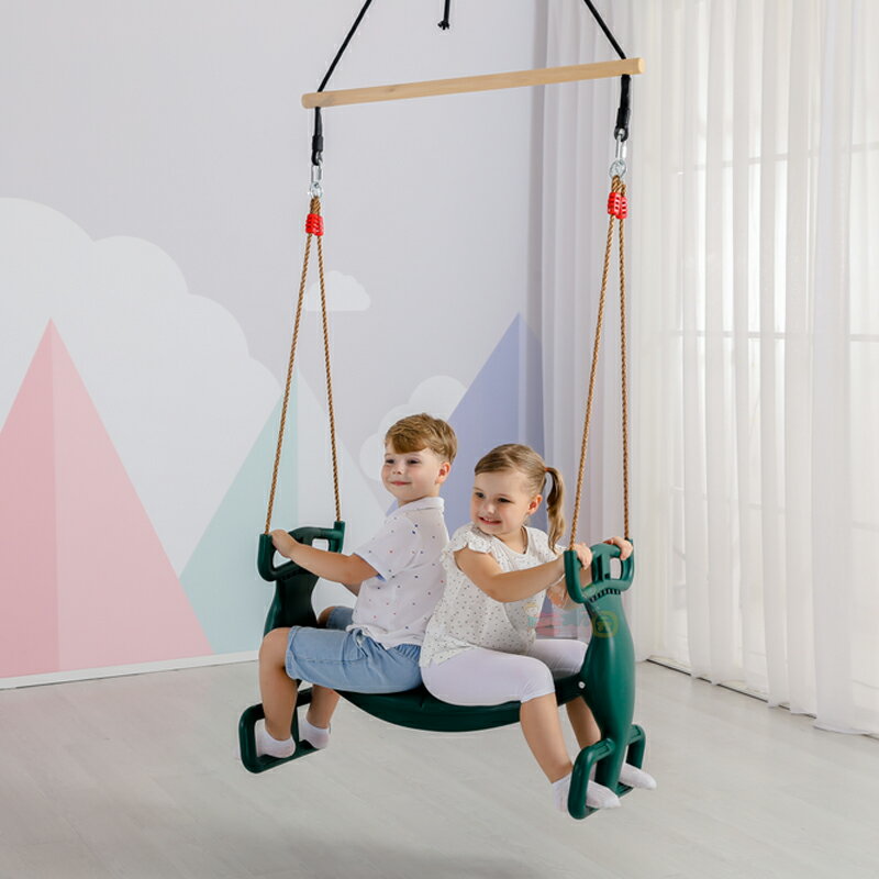 免運+開發票 歐標雙人秋千早教兒童感統訓練器材懸吊寶寶座椅體智能平衡教玩具