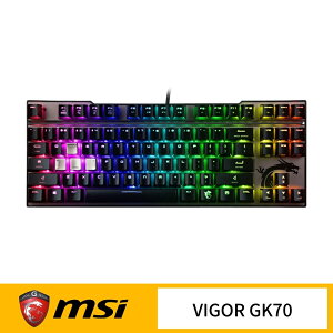 【hd數位3c】微星 Vigor Gk70 80% RGB 機械式鍵盤/有線/紅軸/懸浮鍵帽/中文【下標前請先詢問 有無庫存】