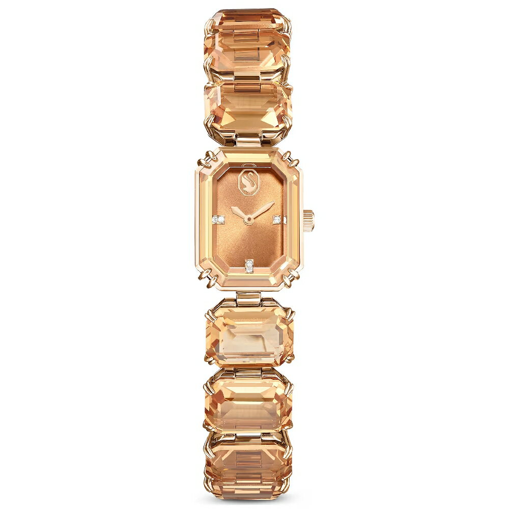 SWAROVSKI施華洛世奇 Millenia 5729841 八角形切割水晶腕錶 香檳金色  23 x 17mm｜樂天全館特惠中★指定刷卡回饋10%