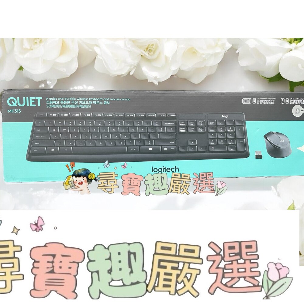 Logitech羅技 MK315 無線鍵盤滑鼠組 安靜