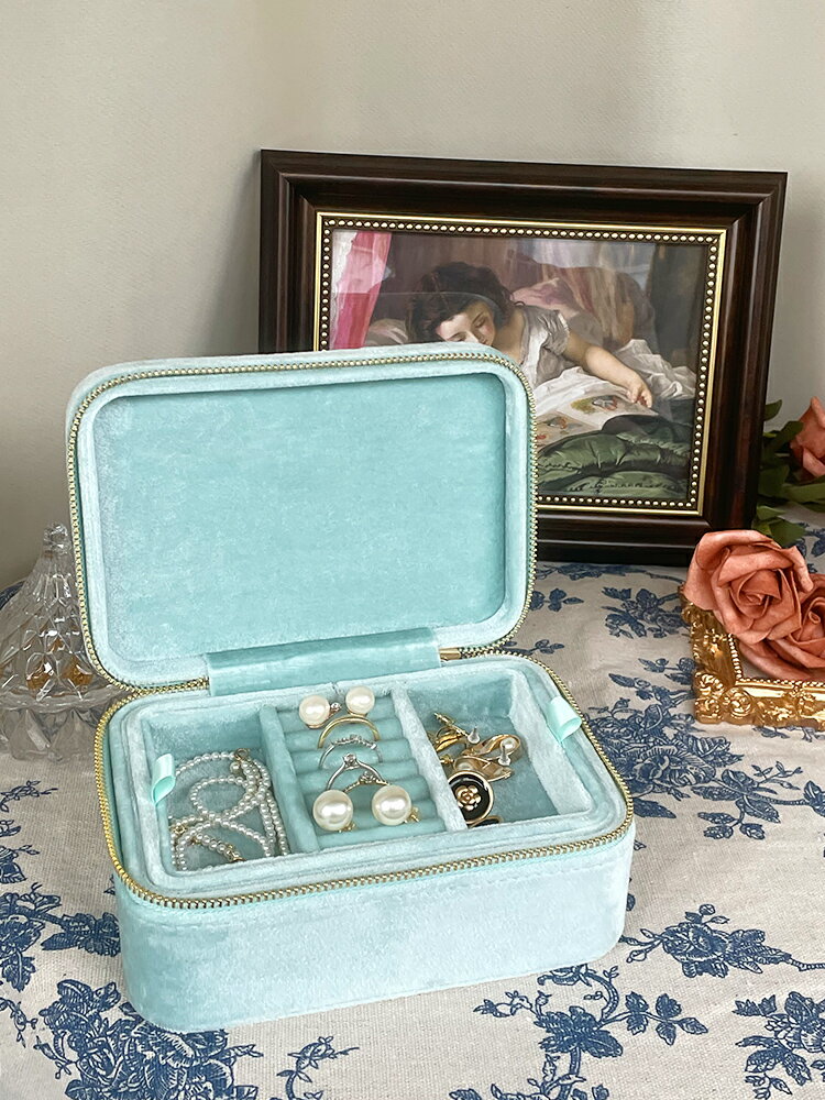 免運 首飾盒飾品收納盒 顏值好看的韓國輕奢高檔大容量多功能絲絨耳飾項鏈首飾盒新婚禮物