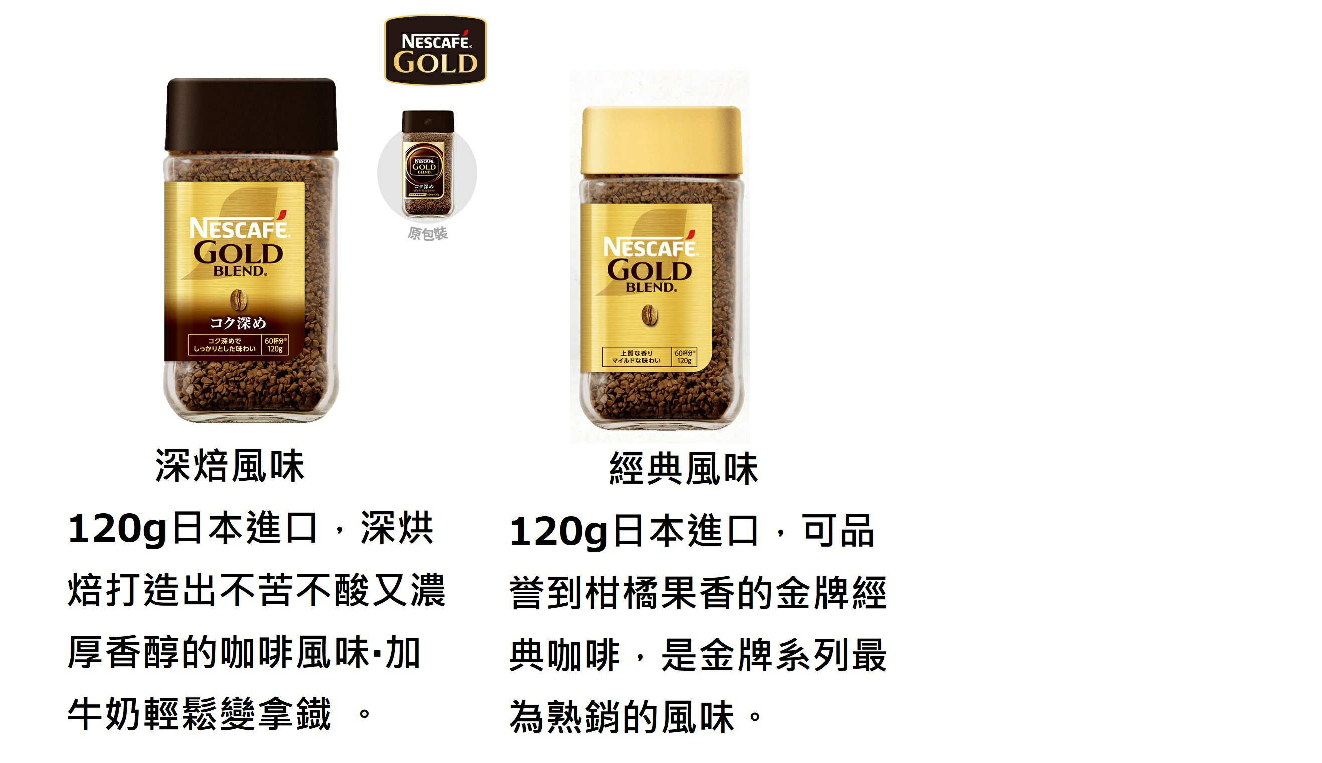 【櫻田町】雀巢 金牌微研磨咖啡深焙風味罐裝(120g)/ 經典風味咖啡