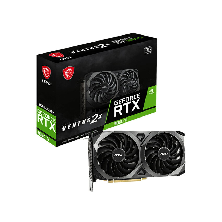 領券折800】【微星MSI】RTX 3060 TI VENTUS 2X 8GD6X OC NVIDIA