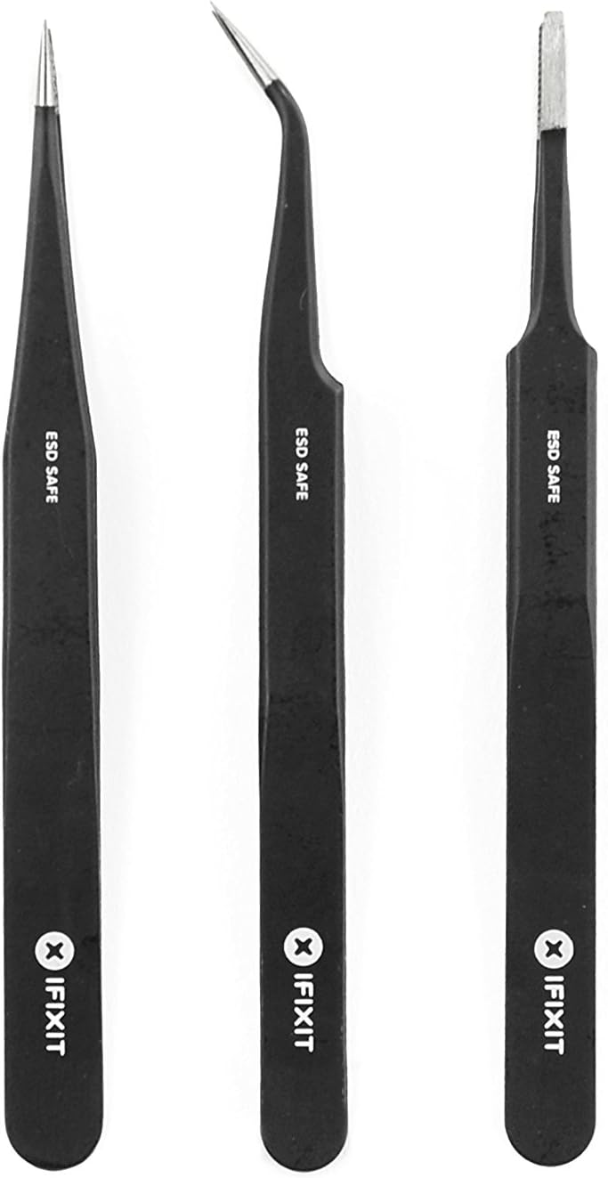 [4美國直購] iFixit Precision Tweezers Set 維修工具 防靜電鑷子 3件 含收納袋 EU145060-3 $599