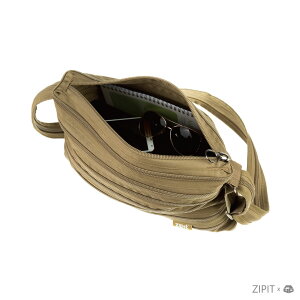 【築實精選】ZIPIT美國進口新款 × Zipper Large Shoulder Bag - Khaki 大單肩包 (卡其色)