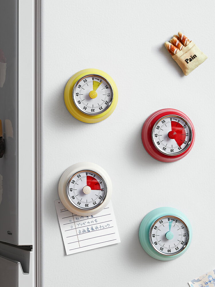 日式機械計時器廚房做飯定時提醒器可視化時間管理鬧鐘倒計時磁吸