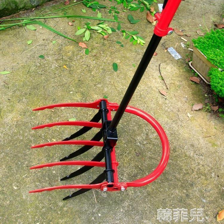【可開發票】【特價促銷】戶外開荒工具 鬆土器 園藝鬆土器翻土耙子家用農用工具叉子多功能種花鬆土鏟鋤園藝工具