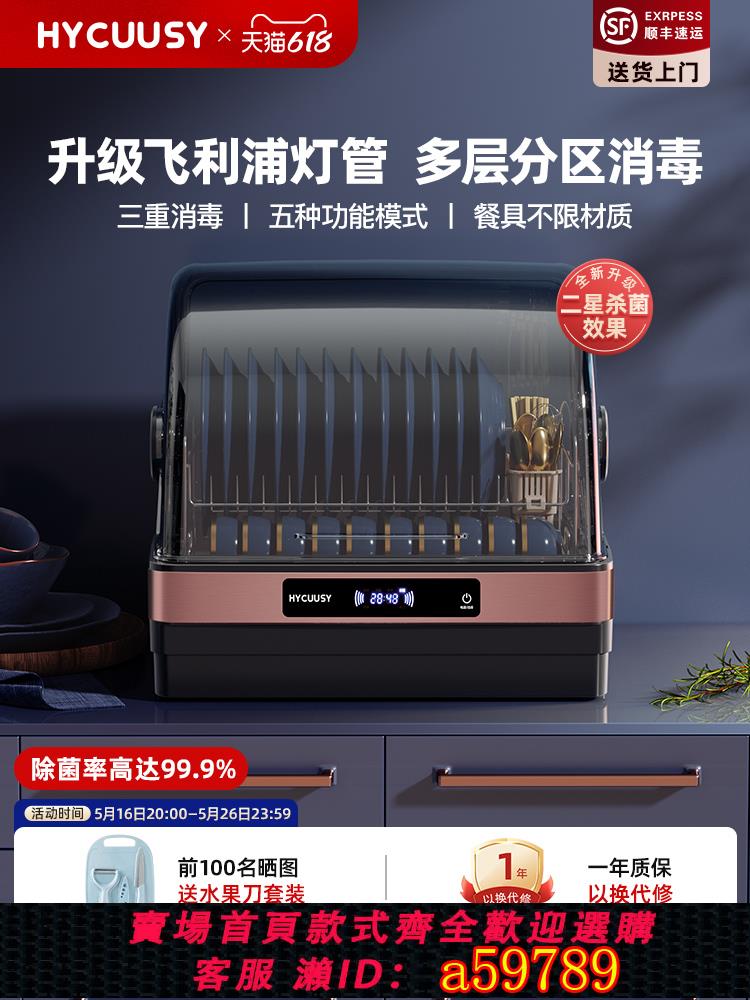【臺灣公司 可打統編】德國HYCUUSY消毒碗櫃家用小型新款臺式餐具碗筷收納免瀝水烘乾機