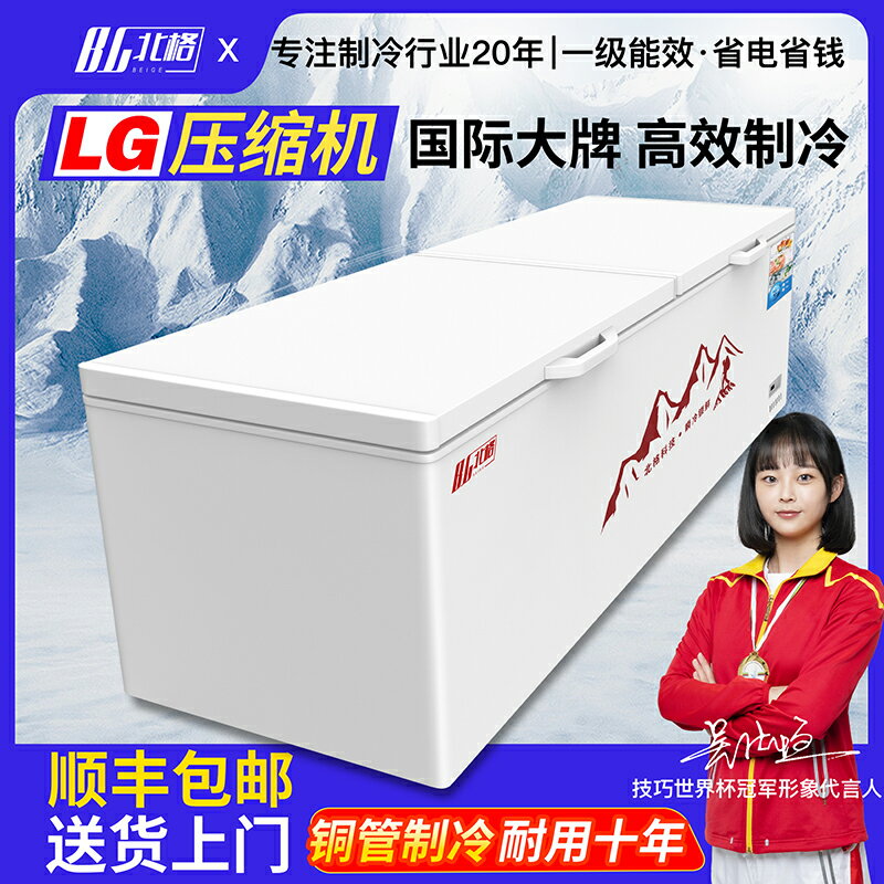 【臺灣公司 可開發票】冰櫃商用全冷凍櫃家用冷藏兩用大容量臥式雙溫小型冷櫃雪糕櫃冰箱