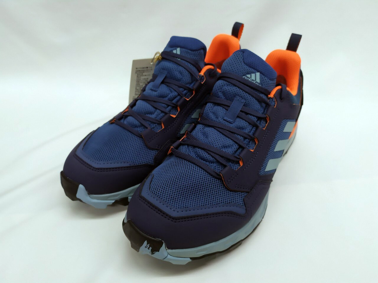 ADIDAS 越野跑鞋TERREX TRACEROCKER 2 G-TX 防水登山鞋深藍橘GX8681 大